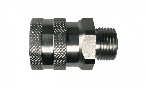 Edelstahl Schnellkupplung mit Außengewinde - 1/2"