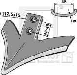 Flügelschar (gebogen)