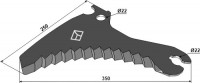 Rundballenmesser 5mm - passend zu CASE 03005947 / 03005955