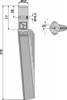 Kreiseleggenzinken 310mm L - passend zu Breviglieri 32069D Kreiseleggenzinken 310mm L - passend zu Breviglieri 32069D