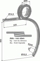 Gedrehter Schwergrubberstiel - links
