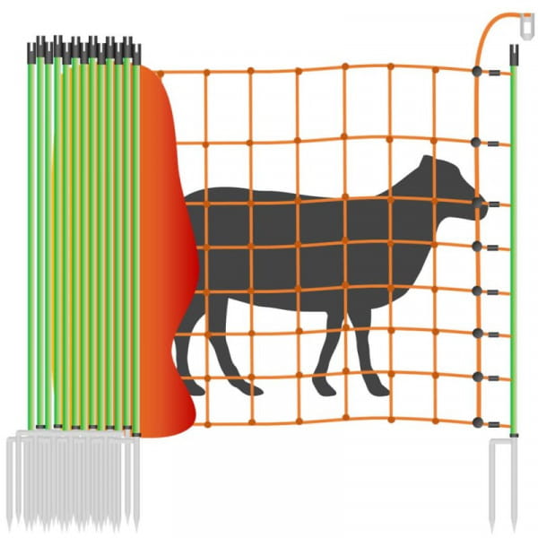 Schafnetz Elektrozaun 50m / 2 Spitzen / 106cm