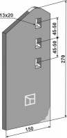 Verschleißteil 270mm - passend zu Väderstad 425586
