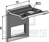 Halter für Zinken 45 x 12 mit Verstärkungsfeder 45 x 10