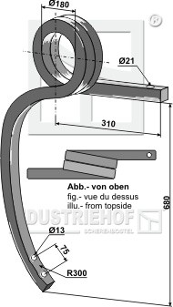 Gedrehte Schwergrubberstiel, rechts