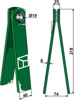 Aufbereiterzinken - passend zu Krone 002505503