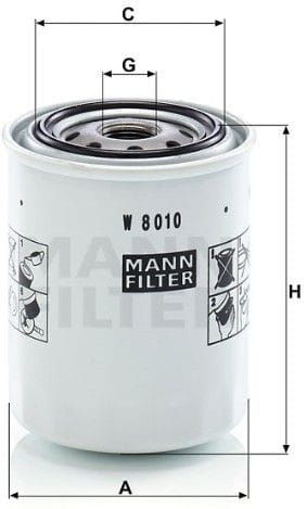 Hydraulikölfilter Mann W8010