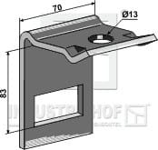 Halter für Zinken 45 x 12 mit Verstärkungsfeder 45 x 10