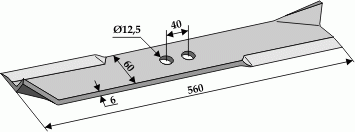 Mähermesser 560mm - rechts für Hymach