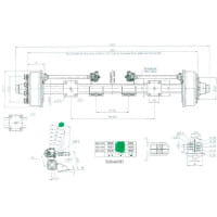BPW Bremsachse 410x120 - 10-Loch / 1060mm / 11.000kg