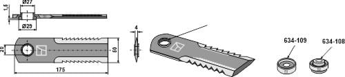 Häckslermesser - passend zu Claas 0007558750