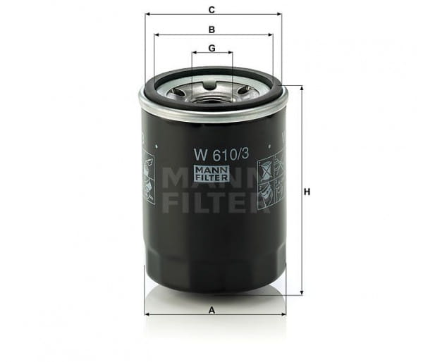 Mann Filter W 610/3 Wechselfilter SpinOn