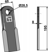 Gerades Messer - passend zu Berti TSB - CD6008F28