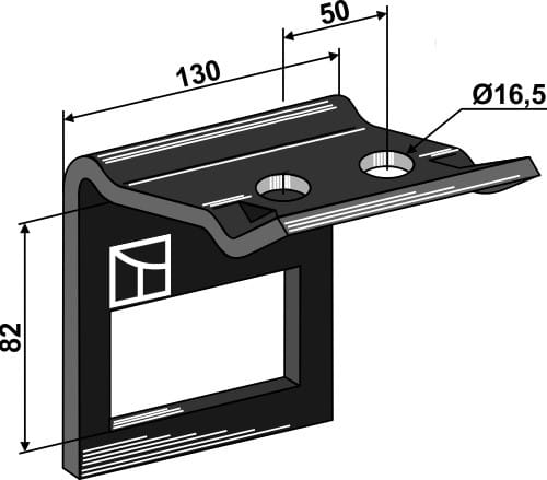 Halter für Zinken 90x13