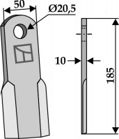Gerades Messer 185x50mm - passend zu Zappator