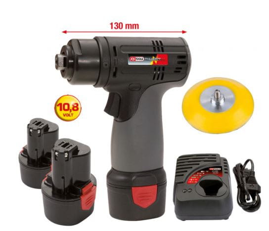 KS Tools Akku-Schleifmaschine, 3.200 U/min 10,8V, mit 2 Akkus und 1 Ladegerät