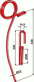 Strohstriegelzinken - passend zu Väderstad Carrier 427497