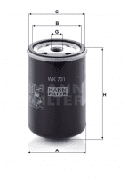 Mann Filter Kraftstofffilter WK 731 Kraftstofffilter SpinOn