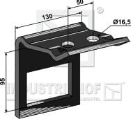 Halter für Zinken 90x13 mit Verstärkungsfeder 90x11