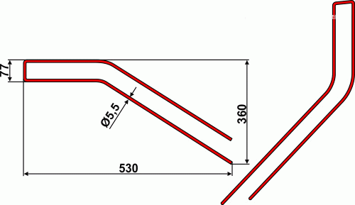 Schwadgitterzinken - passend zu Claas WS / WSDS - 0009021111, 9021111, 43980