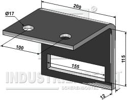 Halter für Blattfeder 150x14