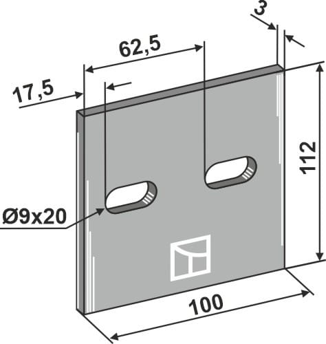 Abstreiferblech 12x100mm - passend zu Lely 1.1645.2944.0