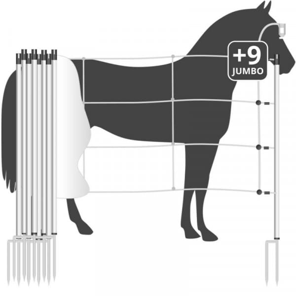 Pferdenetz / Weidenetz - 30m / 2 Spitzen / 120cm