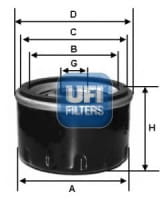UFI Filter 23.127.06 Ölfilter SpinOn