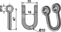 Schäkel - passend zu Agria 66888 / Fischer