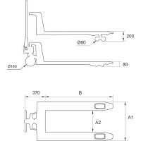 Handhubwagen lang 'HWL 2500'