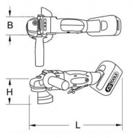 KS Tools Akku-Winkelschleifer 7000 U/min mit 1 Akku und 1 Ladegerät
