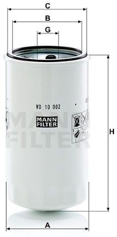 Mann Filter WD10002 - Hydraulikfilter SpinOn
