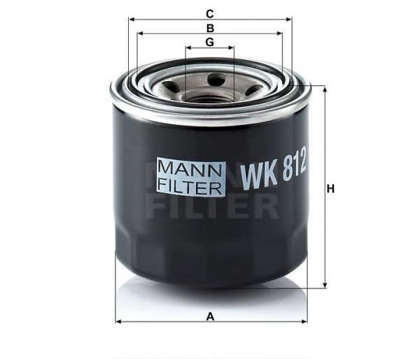 Mann Filter Kraftstofffilter WK 812 Kraftstofffilterelement