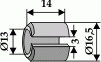 Spannbuchse Dm 16,5x14 für Gilbers