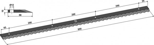 Messer 990x10mm - passend zu Keenan 701518