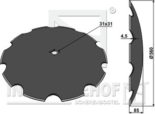 Gezahnte Scheibe Ø560x4,5