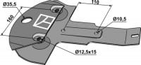 Gleitkufe - passend zu Kuhn 56801400 / 56801410 / 56801420 / John Deere EB56801420