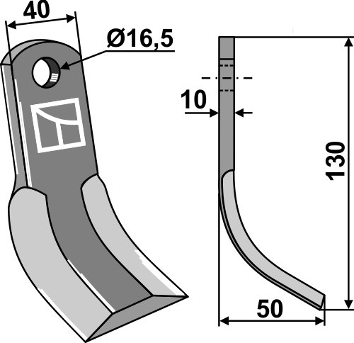 Y-Messer - passend zu Kverneland MA7800080 / ACMA