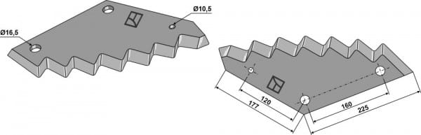 Futtermischwagenmesser - passend zu JF-Stoll VM 32/38 - 8113800034 / 1380-0034