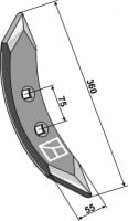 Schwergrubberschar 360mm