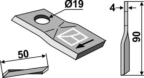 Rotorklinge - passend zu Krone 144826.1 / Lely 4.1220.1479.0
