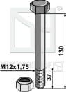 Schraube mit Sicherungsmutter - M12 - 8.8