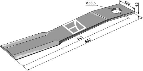 Mähmesser 630mm - passend zu Schulte 401016
