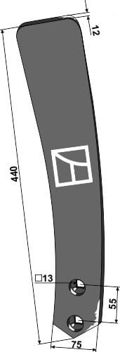 Leitblech rechts - passend zu Farmet 3002396