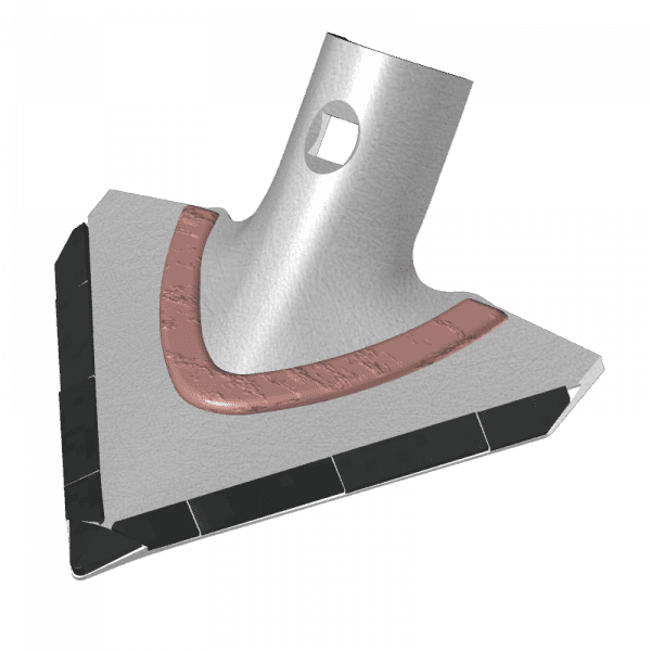 Hackschare Universel - Breite 150mm - Hartmetall - Anschraub